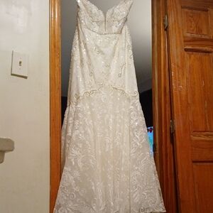 Galina Signature Beaded Embellished Mermaid Wedding Dress